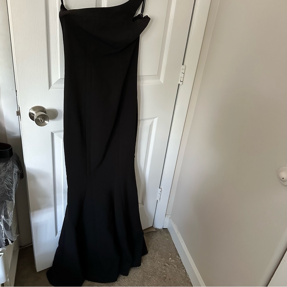 Black One Shoulder Maxi Dress